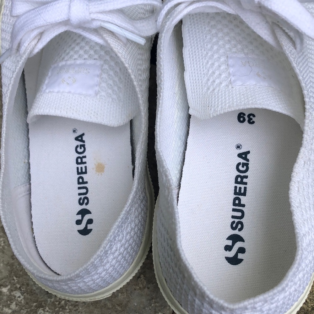 Superga 2750 White “Flyknit” Style Sneakers-Euro Sz 39 - Picture 10 of 17